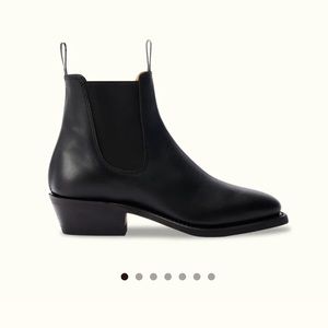 R.M. Williams Women's Black Leather Chelsea Ankle Boots